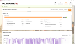 PCMark10-resultat i batteridrift