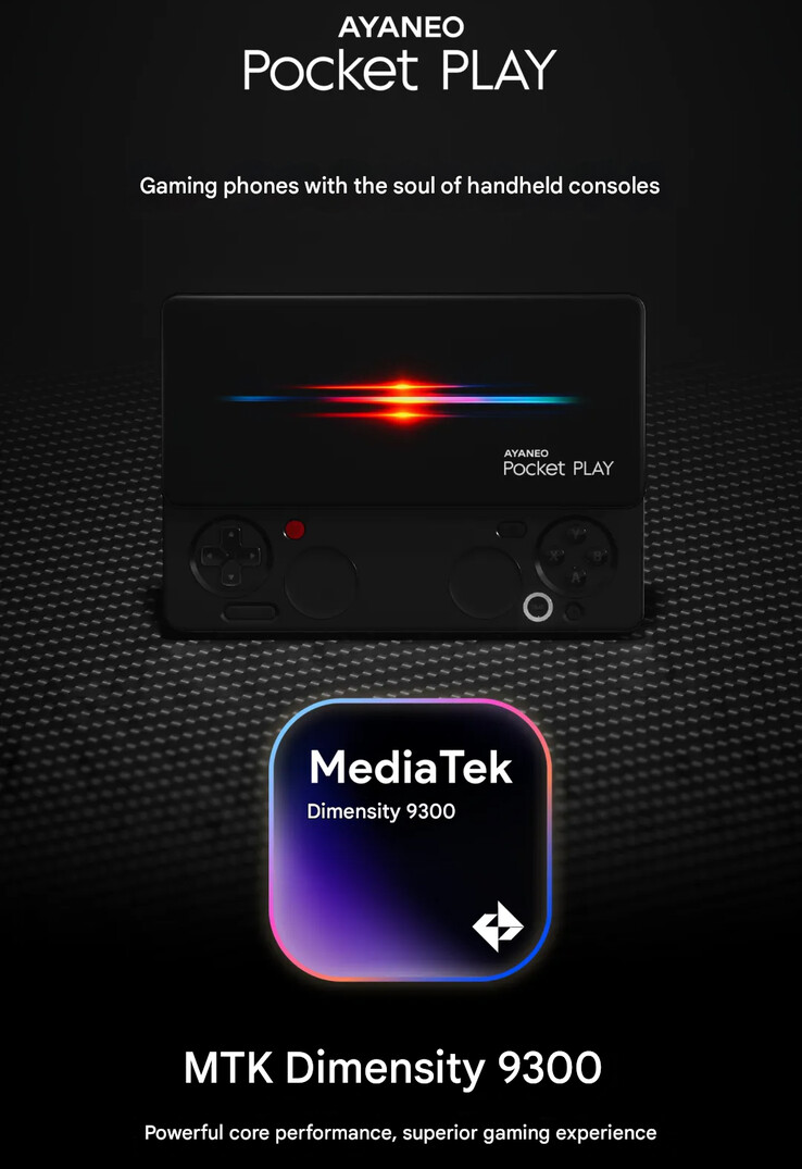 SoC avslöjar tillkännagivandet av Pocket Play (Bildkälla: Ayaneo - maskinöversatt)