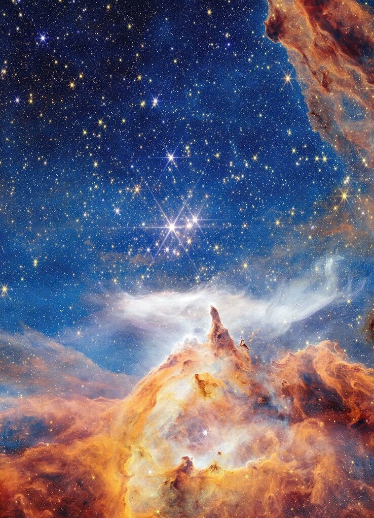 Webb fångade denna gnistrande scen av stjärnfödsel i Pismis 24, en ung stjärnhop cirka 5 500 ljusår från jorden i konstellationen Scorpius. (Bildkälla: NASA, ESA, CSA och STScI)