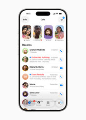 Nytt gränssnitt för telefonappen (bildkälla: Apple)