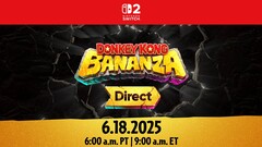 Teaser från Donkey Kong Bananza Direct. På onsdag den 18 juni kommer Direct att avslöja lite information om det kommande Switch 2-spelet (Bildkälla: Nintendo)