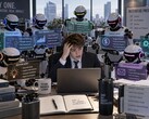 Investmentbankir med AI-agenter (AI-genererad)