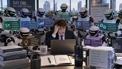 Investmentbankir med AI-agenter (AI-genererad)