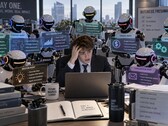 Investmentbankir med AI-agenter (AI-genererad)