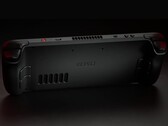 En bild bakifrån av Steam Deck OLED