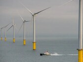 En båt vid den havsbaserade vindkraftsparken Rampion (Bildkälla: Rampion)