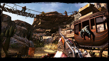 På bilden: En skärmdump från Call of Juarez: Gunslinger.