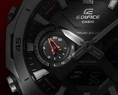 Den nya Casio Edifice ECB-2300D-1A (bilden) har en röd nedräkningsindikator. (Bildkälla: Casio)