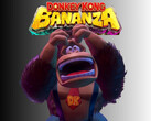 En försvårad Donkey Kong avbildad nedanför Donkey Kong Bananza-logotypen (Bildkälla: Nintendo of America med ändringar)