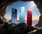 Realme 15x finns tillgänglig i färgerna Marine Blue, Aqua Blue och Maroon Red. (Bild 