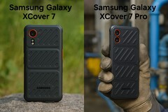 Vi jämför den billigare Samsung Galaxy XCover 7 med XCover 7 Pro. (Bildkälla: Florian Schmitt/Notebookcheck)