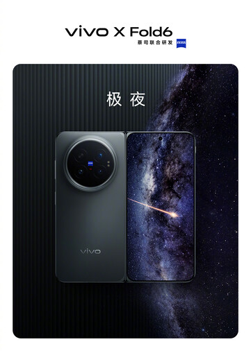 Vivo X Fold6 i svart färgvariant
