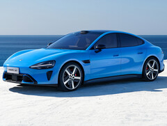 Xiaomi SU7 (2026) i den nya färgen Capri Blue: Den elektriska sportsedanen får mer än bara en mindre ansiktslyftning. (Bildkälla: Xiaomi)