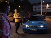 Skärmdump från Clutch avslöjande trailer som visar modifierad BMW-racerbil.