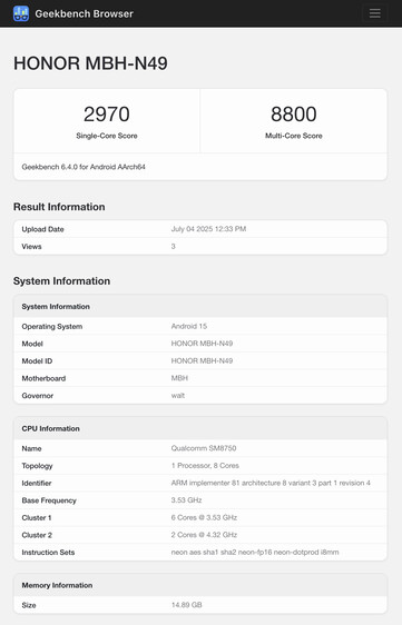 (Bildkälla: Geekbench)