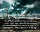 Turkmenistans oljeraffinaderier från ett Battlefield-spel. (Bildkälla: temporyal på X)