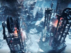 En bild som visar en stad i Frostpunk.