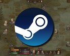 En bild som visar spelet Battle Brothers och Steam-logotypen.
