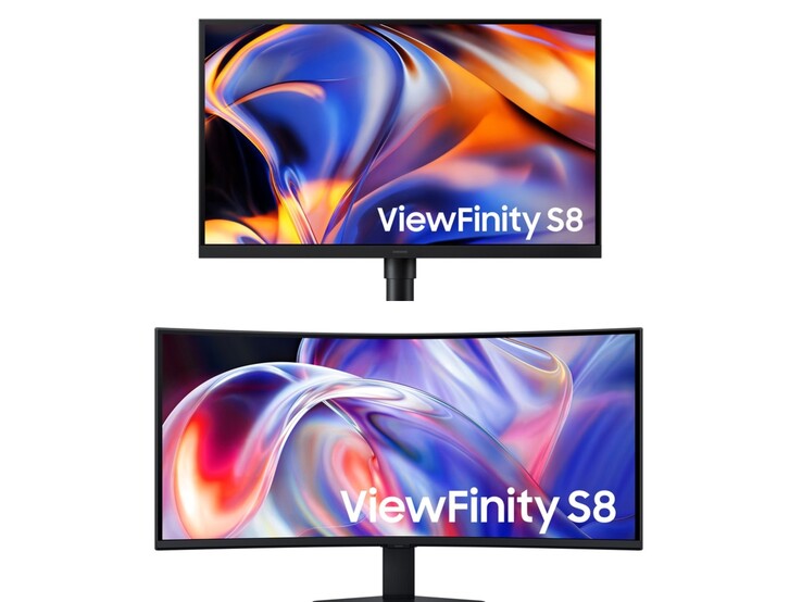 ViewFinity S8 27 tum (överst) och S8 40 tum (nederst).