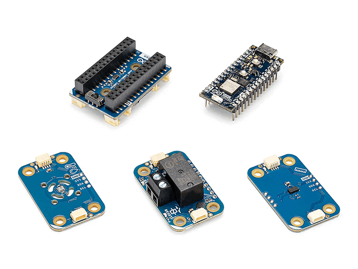 Arduino Matter Discovery-paket med Nano Matter-kortet, Connector Carrier och Modulino-sensor