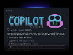 GitHub Copilots CLI-gränssnitt körs i ett terminalfönster.