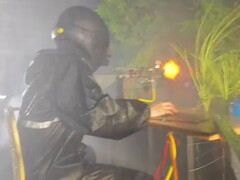 Instagram-användaren ryc._1216 har byggt en speluppsättning som simulerar skottlossning, regn och vind. (Bildkälla: ryc._1216 via Instagram)