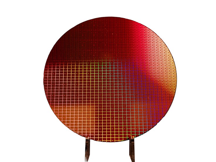 En skiva av Intel Panther Lake Core Ultra 300 APU:er.