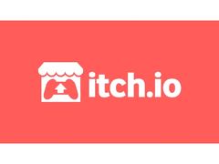 Itch.ios logotyp visas mot en röd bakgrund. (Bildkälla: Itch.io)