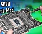 Moddad RTX 5090 (bildkälla: der8auer YouTube-kanal)