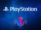 Banner med PlayStation-logotyp och podcast-symbol