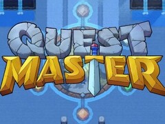 På bilden: Logotypen överlagrad ovanpå kampanjteasern för Quest Master (Bildkälla: Julian Creutz och Apogee Entertainment)