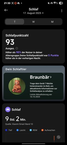 Xiaomi Smart Band 10 Sömn