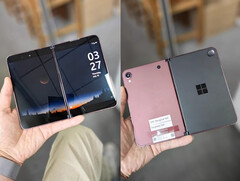 Surface Duo &quot;Andromeda&quot; i en av sina uppenbara prototypfärger. (Bildkälla: Goofish)