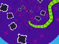 Deep Snake har färgglada, trippiga bilder som står i stark kontrast till originalet Snake från 1997. (Bildkälla: Steam)