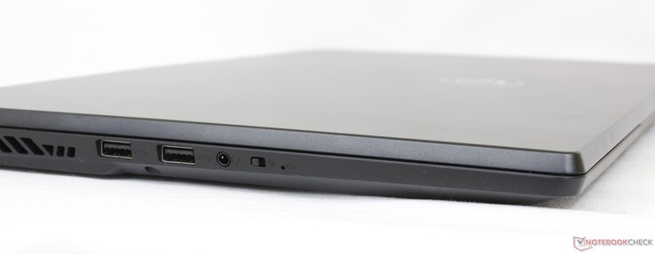 Vänster: 2x USB-A 3.2, 3,5 mm kombo-ljud, Webcam-omkopplare
