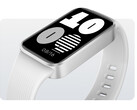 Redmi Band 4 kostar cirka 25 dollar. På bilden: en redigerad reklambild som visar den vita färgvarianten.