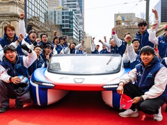 VTC Sophie 8X solcellsdrivna elbil vinner Bridgestone World Solar Race 2025 genom Australien i Cruiser-klassen. (Bildkälla: Bridgestone)