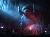 Subnautica Below Zero Steam-skärmdump som visar en frusen leviathan i en grotta