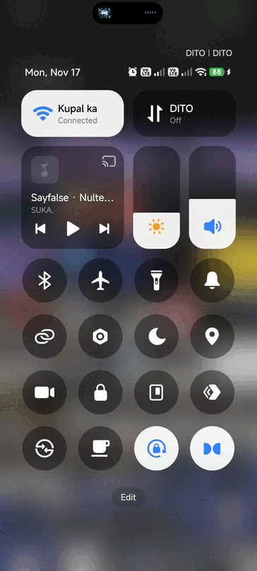 Omarbetad panel för snabbinställningar. (Bildkälla: u/Square-Opportunity48 via Reddit)