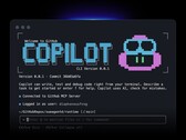 GitHub Copilots CLI-gränssnitt körs i ett terminalfönster.