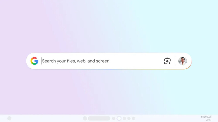 Reklammockup av Googles nya experimentella sökapp för Windows. (Bildkälla: Google)