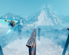 Sword of the Sea låter spelare korsa landskapet med ett "Hoversword". På bilden - en skärmdump från spelet. (Bildkälla: Steam)