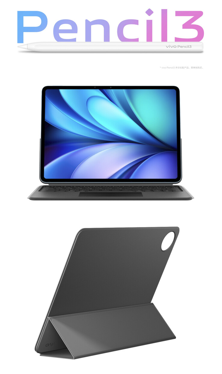 Vivo Pad5 kan utrustas med flera tillbehör från första part. (Bildkälla: Vivo)