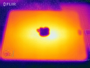 Yttemperatur under belastning (baksida)