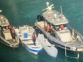 Narkotikadrönare som styrs av Starlink utanför Karibiens kust. (Bildkälla: Armada de Colombia)