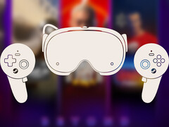 Beyond Virtual Realities Bundle kommer att löpa ut den 06 december 2025. På bilden: en kampanjbild av paketet med Steam Frame på. (Bildkälla: Humble Bundle och Valve - redigerad)