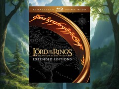 Blu-ray-utgåvan av Sagan om ringen – utökade versioner visas