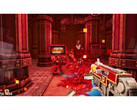 En skärmdump från Warhammer 40,000: Boltgun - Words of Vengeance som visar upp det typningsbaserade gameplayet. (Bildkälla: Steam)