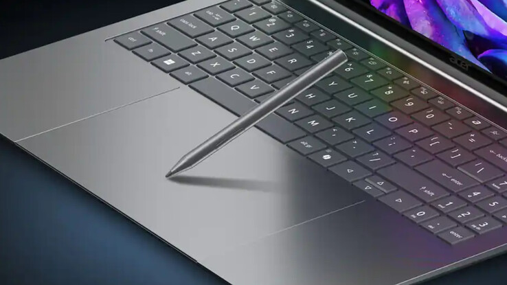 Den haptiska pekplattan på Acer Swift 16 stöder MPP 2.5-pennor med lutningsfunktion.