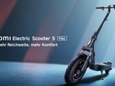 Xiaomi Electric Scooter 5 Max kan färdas upp till 60 km (~ 37 miles) på en enda laddning (Bildkälla: Xiaomi)